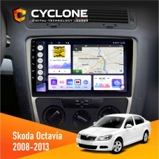 Штатная магнитола Skoda Octavia A5 2008-2013 Silver Cyclone C10004 4x64, DSP, 2k