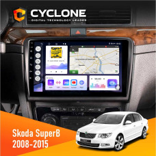 Штатная магнитола Skoda SuperB 2008-2015 Cyclone C10004 4x64, DSP, 2k