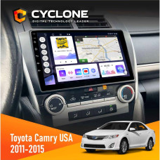 Штатная магнитола Toyota Camry 2011-2015 USA Cyclone C10004 4x64, DSP, 2k