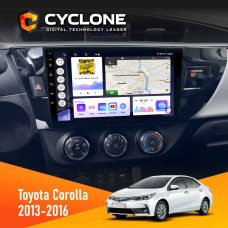 Штатная магнитола Toyota Corolla 2013-2016 Cyclone C10005 4x64, DSP, 4G, 2K