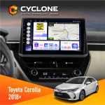 Штатная магнитола Toyota Corolla 2018+ Cyclone C10-011 4x64, DSP