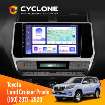 Штатная магнитола Toyota Land Cruiser Prado 150 2017-2020 Cyclone C10-011 4x64, DSP