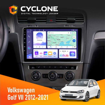 Штатна магнітола Volkswagen Golf 2012-2021 Silver Cyclone C10-011 4x64, DSP