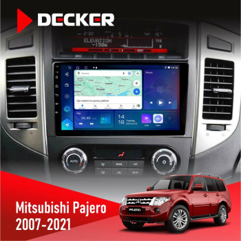 Штатна магнітола Mitsubishi Pajero 2007-2021 AMP Rockford Decker D9-007 4x64 DSP 360 4G