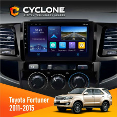 Штатная магнитола Toyota Fortuner 2011-2015 Cyclone C9006 4x64, DSP, DVR
