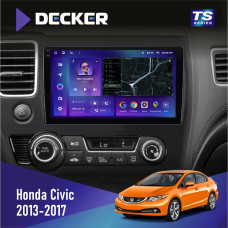 Штатная магнитола Honda Civic 2013-2017 Decker TS10004 TS 6x128, DSP 4G, 2k