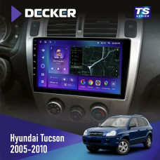 Штатная магнитола Hyundai Tucson 2005-2010 Decker TS10002 TS 4x32, DSP, 4G