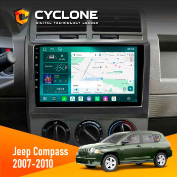 Штатная магнитола Jeep Compass 2007-2010 Cyclone C10-013 4x64 DSP 4G