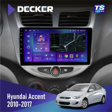 Штатная магнитола Hyundai Accent 2010-2017 Decker TS9002 TS 4x32, DSP, 4G