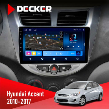Штатная магнитола Hyundai Accent 2010-2017 Decker D9-008 8x128 DSP 4G