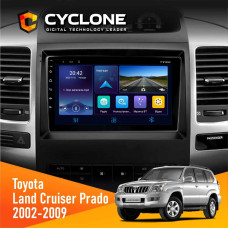 Штатная магнитола Toyota Land Cruiser Prado (120) 2002-2009 Cyclone C9006 4x64, DSP, DVR
