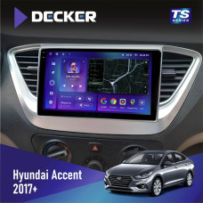 Штатная магнитола Hyundai Accent 2017+ Decker TS9004 TS 6x128, DSP 4G, 2k