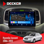 Штатная магнитола Hyundai Accent 2006-2012 Black Decker D9-008 8x128 DSP 4G