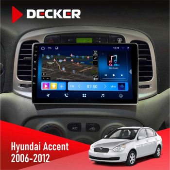 Штатная магнитола Hyundai Accent 2006-2012 Black Decker D9-008 8x128 DSP 4G