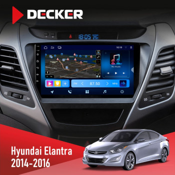 Штатная магнитола Hyundai Elantra 2014-2016 Decker D9-008 8x128 DSP 4G
