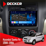 Штатна магнітола Hyundai Santa Fe 2000-2006 Decker D9-008 8x128 DSP 4G