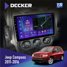 Штатная магнитола Jeep Compass, Patriot 2011-2016 Decker TS10002 TS 4x32, DSP, 4G