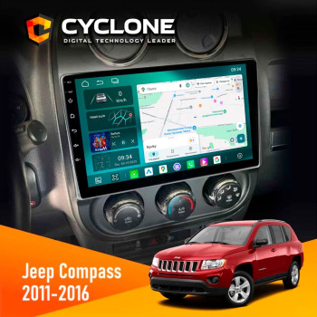 Штатная магнитола Jeep Compass, Patriot 2011-2016 Cyclone C10-013 4x64 DSP 4G