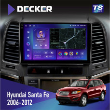 Штатная магнитола Hyundai Santa Fe 2006-2012 Decker TS9003 TS 4x64, DSP 4G, 2k