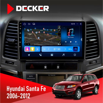 Штатна магнітола Hyundai Santa Fe 2006-2012 Decker D9-008 8x128 DSP 4G Штатна магнітола Hyundai Santa Fe 2006-2012 Decker D9-008 8x128 DSP 4G