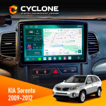 Штатная магнитола KIA Sorento 2009-2012 Cyclone C10-013 4x64 DSP 4G