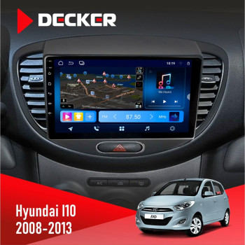 Штатная магнитола Hyundai I10 2008-2013 Decker D9-008 8x128 DSP 4G