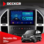 Штатная магнитола Mercedes-Benz Vito 2014+ Decker D10002 6x128, DSP, 360, 2k