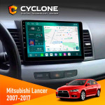 Штатная магнитола Mitsubishi Lancer X 2007-2017 Cyclone C10-013 4x64 DSP 4G
