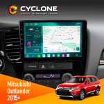Штатная магнитола Mitsubishi Outlander 2015  Cyclone C10-013 4x64 DSP 4G