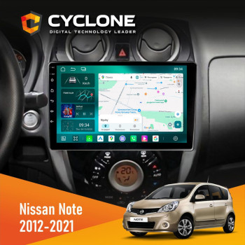 Штатна магнітола Nissan Note 2012-2021 Cyclone C10-013 4x64 DSP 4G