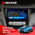 Штатная магнитола Nissan Qashqai, X-Trail 2014+ Decker D10-008 8x128 DSP 4G