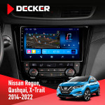 Штатная магнитола Nissan Qashqai, X-Trail 2014+ Climate Decker D10-008 8x128 DSP 4G