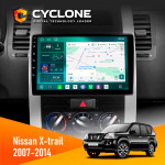 Штатна магнітола Nissan X-Trail 2007-2014 Cyclone C10-013 4x64 DSP 4G