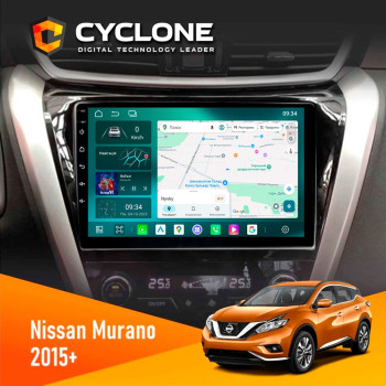 Штатна магнітола Nissana Murano 2015  Cyclone C10-013 4x64 DSP 4G