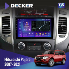 Штатная магнитола Mitsubishi Pajero 2007-2021 AMP Rockford Decker TS9002 TS 4x32, DSP, 4G
