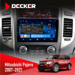 Штатна магнітола Mitsubishi Pajero 2007-2021 AMP Rockford Decker D9-008 8x128 DSP 4G
