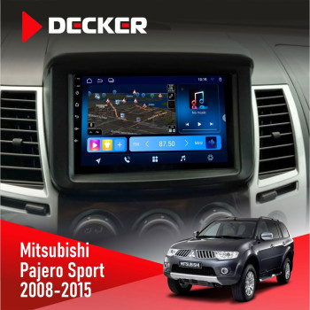 Штатна магнітола Mitsubishi Pajero Sport 2008-2015 Decker D9-008 8x128 DSP 4G