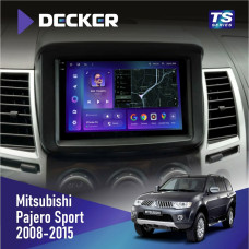 Штатная магнитола Mitsubishi Pajero Sport 2008-2015 Decker TS9004 TS 6x128, DSP 4G, 2k