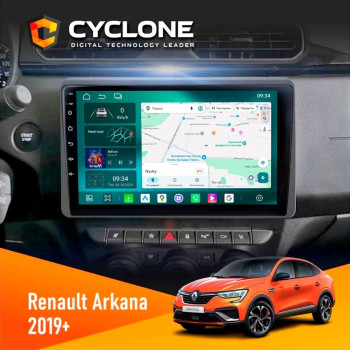 Штатная магнитола Renault Arkana, Duster 2019  Cyclone C10-013 4x64 DSP 4G