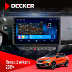 Штатная магнитола Renault Arkana, Duster 2019  Decker D10-008 8x128 DSP 4G