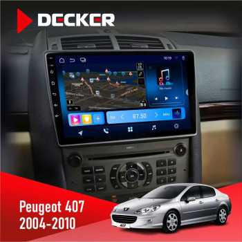 Штатная магнитола Peugeot 407 2004-2010 Decker D9-008 8x128 DSP 4G