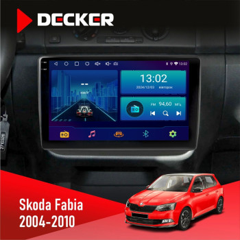  Штатна магнітола Skoda Fabia 2004-2010 Decker D10002 6x128, DSP, 360, 2k