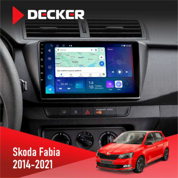 Штатна магнітола Skoda Fabia 2014-2021 Decker D9-007 4x64 DSP 360 4G