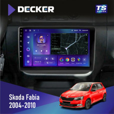 Штатная магнитола Skoda Fabia 2004-2010 Decker TS10002 TS 4x32, DSP, 4G