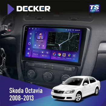 Штатна магнітола Skoda Octavia A5 2008-2013 Black Decker TS10003 TS 4x64, DSP 4G, 2k