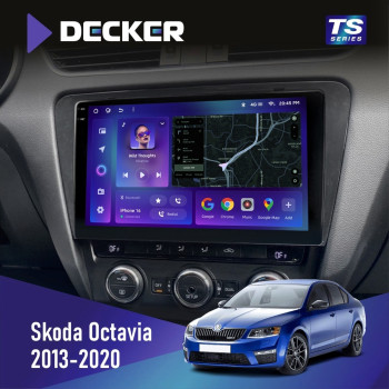 Штатна магнітола Skoda Octavia A7 2013-2020 Decker TS10003 TS 4x64, DSP 4G, 2k