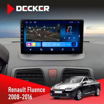 Штатная магнитола Renault Fluence 2009-2017 Decker D9-008 8x128 DSP 4G