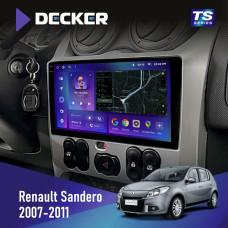 Штатная магнитола Renault Sandero 2007-2011 Decker TS9004 TS 6x128, DSP 4G, 2k