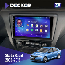 Штатная магнитола Skoda Rapid 2013-2018 Decker TS9004 TS 6x128, DSP 4G, 2k