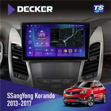 Штатная магнитола SsangYong Korando 2013-2017 Decker TS9004 TS 6x128, DSP 4G, 2k